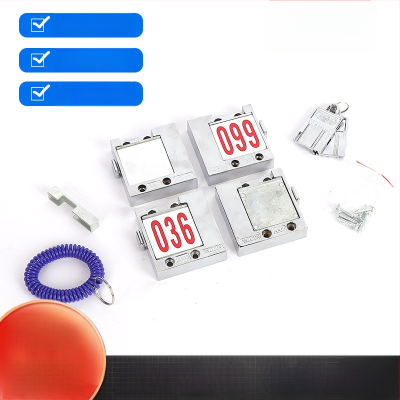 Numbrilukk kappide ja riidekappide jaoks — tsingisulam, kaasaegne minimalistlik disain