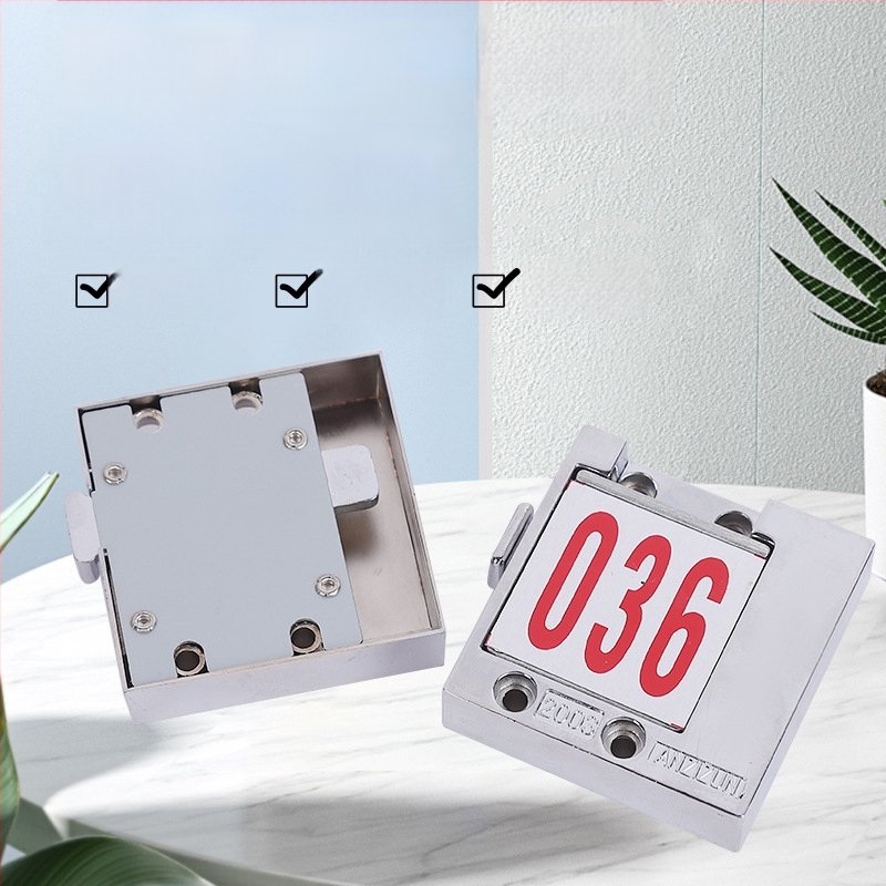 Numbrilukk kappide ja riidekappide jaoks — tsingisulam, kaasaegne minimalistlik disain