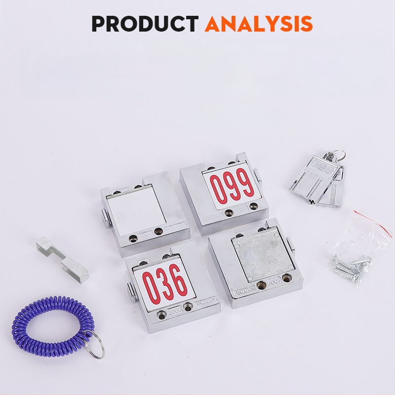 Numbrilukk kappide ja riidekappide jaoks — tsingisulam, kaasaegne minimalistlik disain