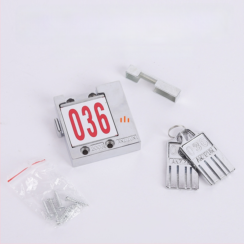 Numbrilukk kappide ja riidekappide jaoks — tsingisulam, kaasaegne minimalistlik disain