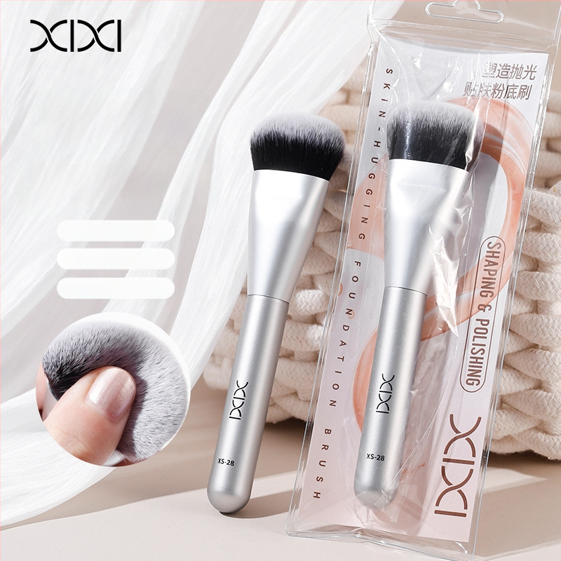 Xixi aluskreemipintsel, 1 tk, alumiiniumist käepide, pakendatud kotikeses, pehmed karvad, kaasaskantav