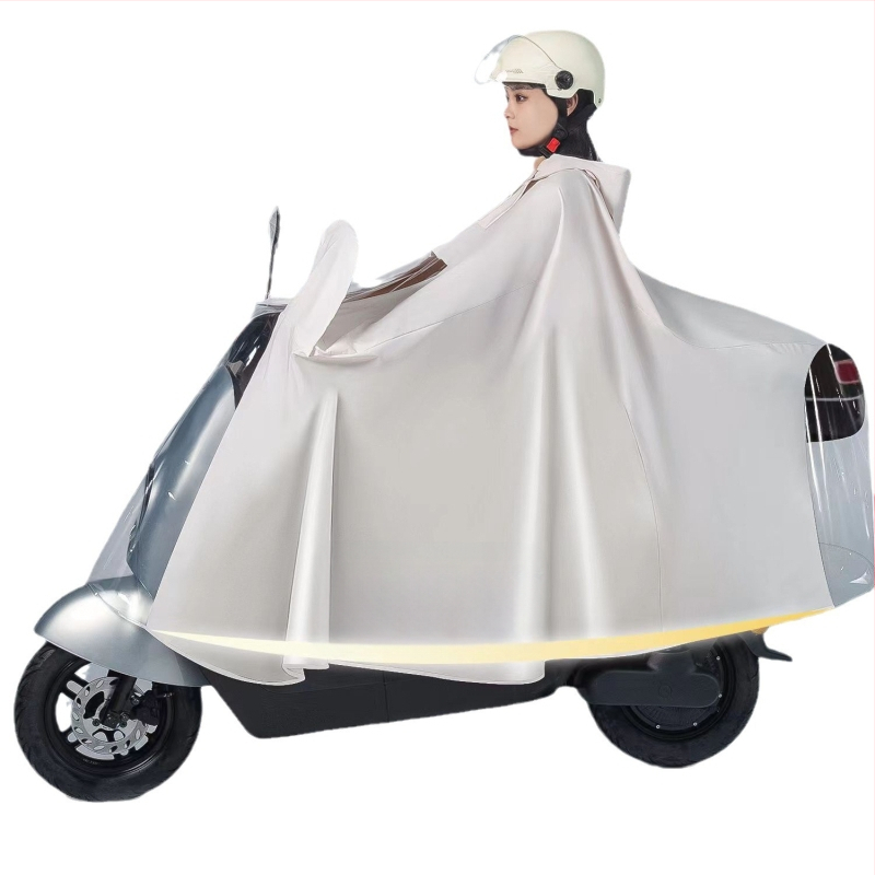 Elektriliste sõidukite vihmamantel poncho, PVC kangas, paksus 0,15 mm, täiskasvanutele, taaskasutatav