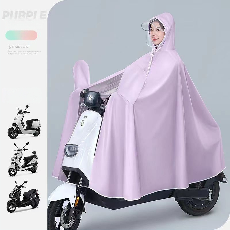 Elektriliste sõidukite vihmamantel poncho, PVC kangas, paksus 0,15 mm, täiskasvanutele, taaskasutatav