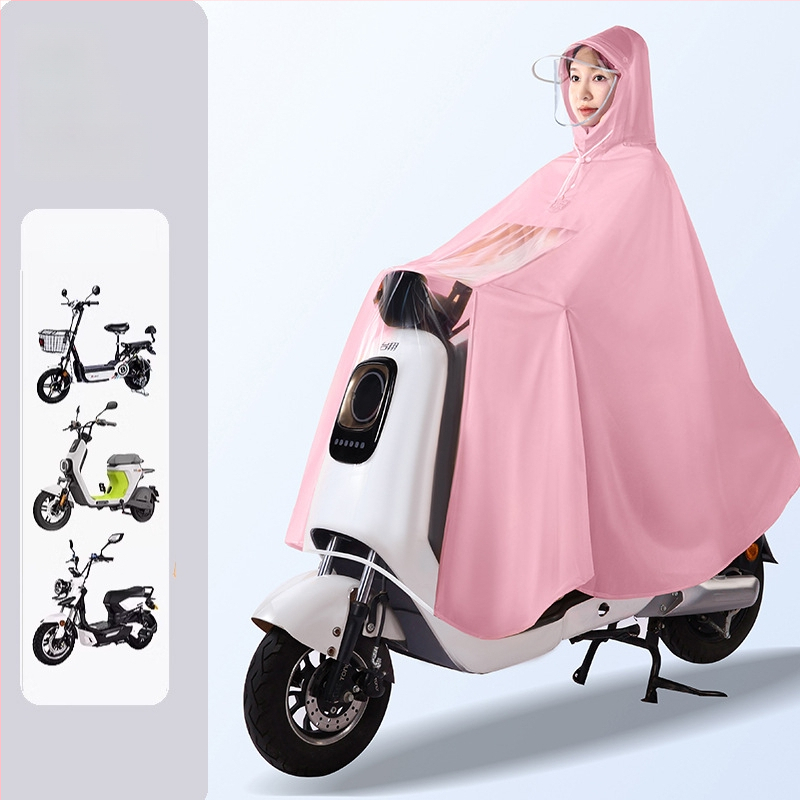 Elektriliste sõidukite vihmamantel poncho, PVC kangas, paksus 0,15 mm, täiskasvanutele, taaskasutatav