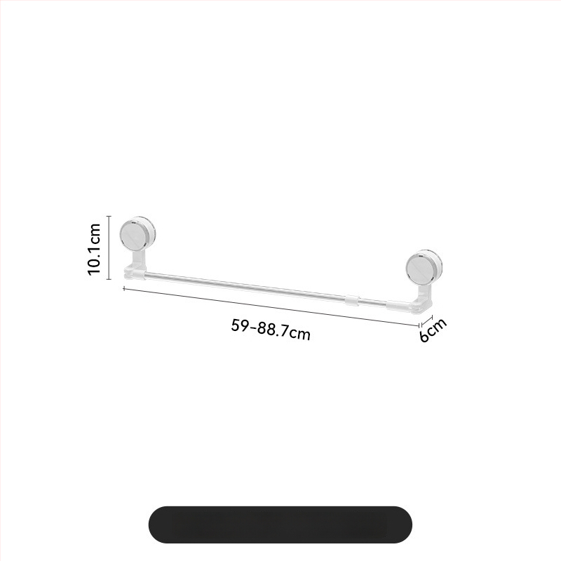 Prísavný vešiak na uteráky, rozťahovací, otočný, bez vŕtania, do kúpeľne, plastový