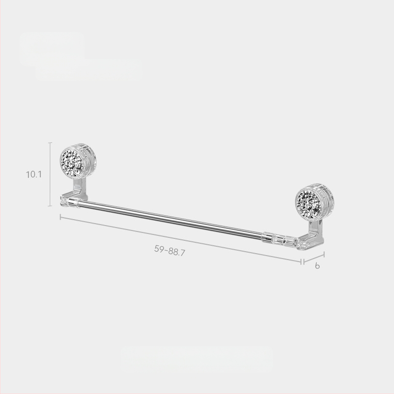 Prísavný vešiak na uteráky, rozťahovací, otočný, bez vŕtania, do kúpeľne, plastový