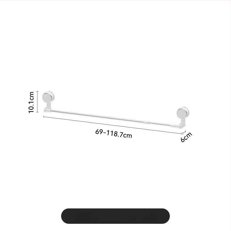 Prísavný vešiak na uteráky, rozťahovací, otočný, bez vŕtania, do kúpeľne, plastový