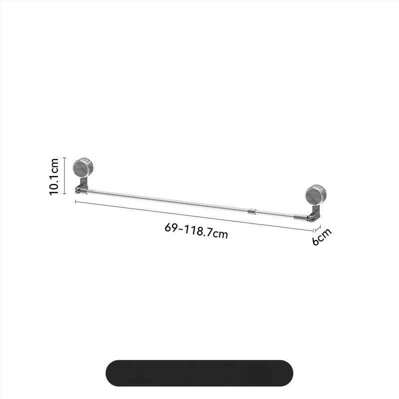 Prísavný vešiak na uteráky, rozťahovací, otočný, bez vŕtania, do kúpeľne, plastový