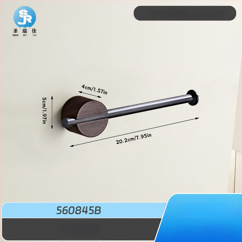 Be gręžimo sienos dvira laikiklis, 304 nerūdijančio plieno, vienos lazdelės, apkrova 3 kg, anti-slydimo, antibakterinis, atsparus pelėsiui