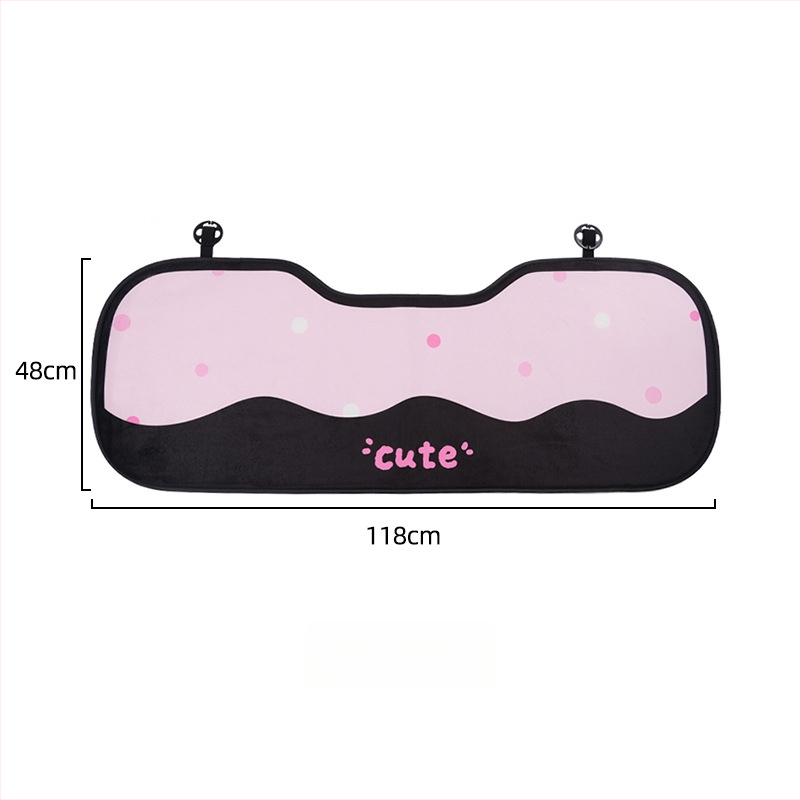 Automobilio sėdynės pagalvėlė – plokščias stilius, animacinio dizaino su kaspinu ir katei, užpildas kempinė, paviršius pūkų pliušas, prekės ženklas Yu cen