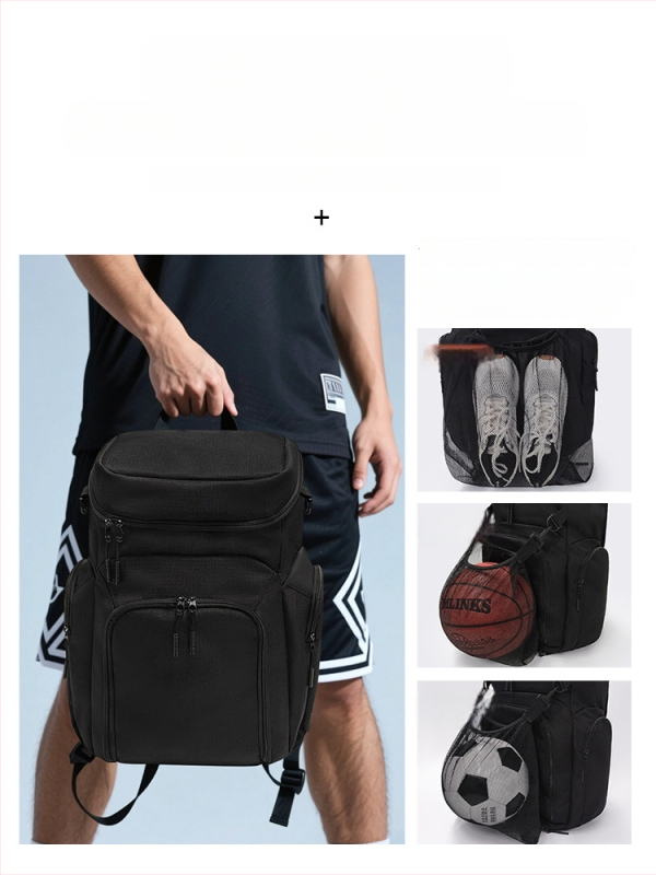 Sherlock Sportinė kuprinė krepšiniui ir futbolui – Oxford audinys, pamušalas iš dirbtinės odos, kvėpuojanti ir atspari dėvėjimui, miesto minimalistinis stilius