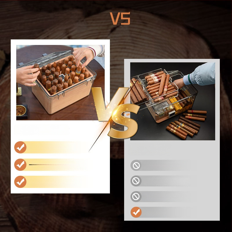 Sigarām mitruma glabāšanas kastīte no Spānijas ciedra, noslēgta, mitrumizturīga, ar lielu ietilpību, pret kaitēkļiem