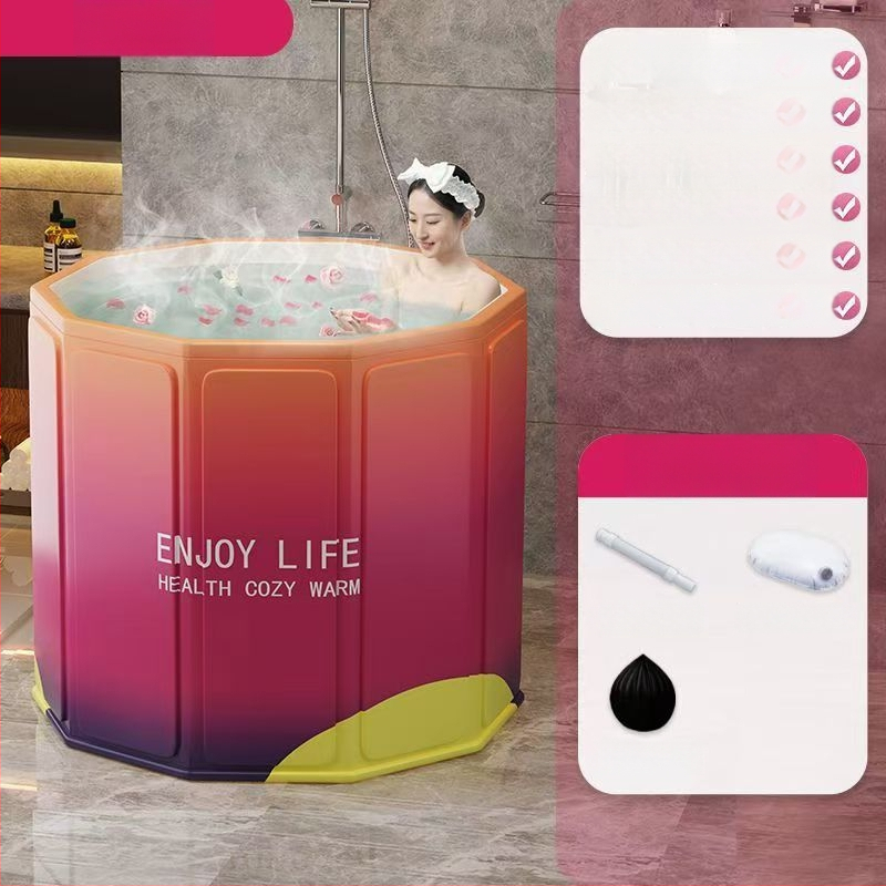 Sulankstoma vonia suaugusiems su dangteliu, vandeniui atspari medžiaga, izoliuota, su sėdėjimo galimybe