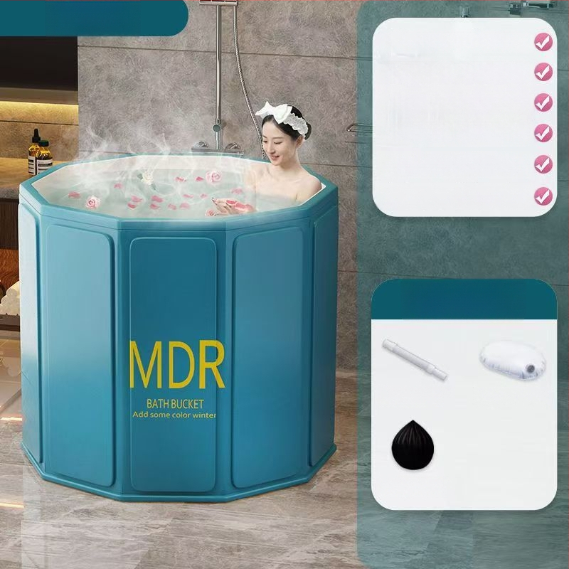 Sulankstoma vonia suaugusiems su dangteliu, vandeniui atspari medžiaga, izoliuota, su sėdėjimo galimybe