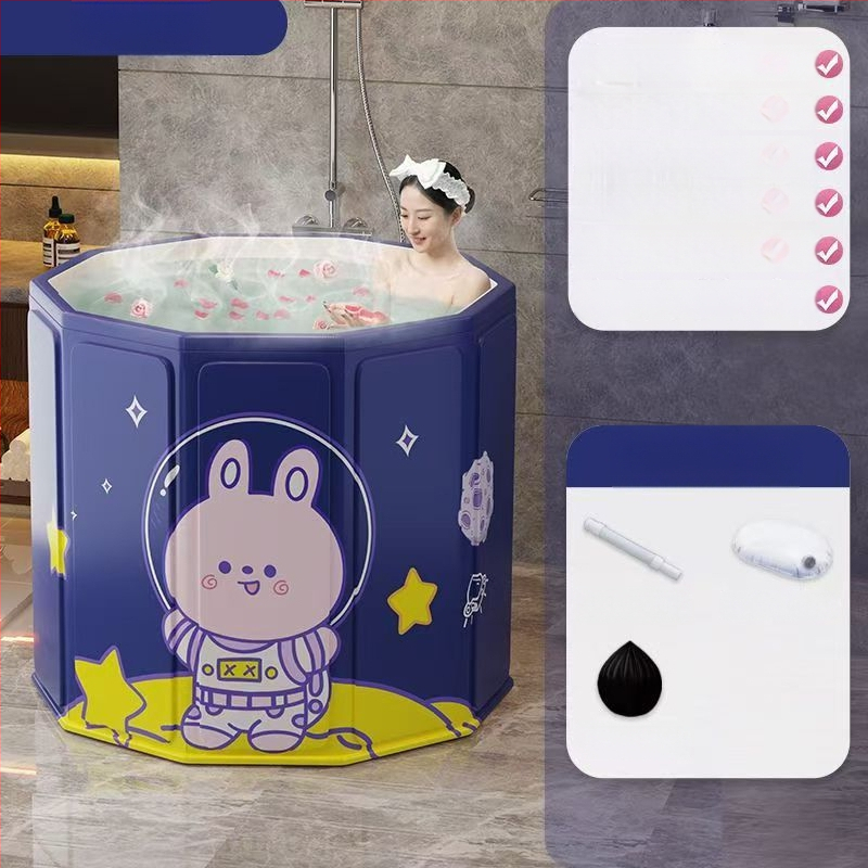 Sulankstoma vonia suaugusiems su dangteliu, vandeniui atspari medžiaga, izoliuota, su sėdėjimo galimybe