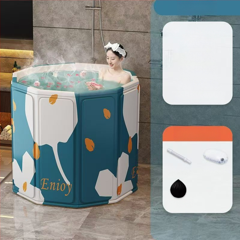 Sulankstoma vonia suaugusiems su dangteliu, vandeniui atspari medžiaga, izoliuota, su sėdėjimo galimybe