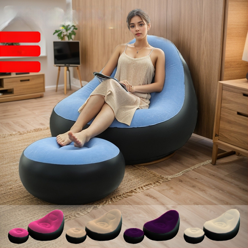 YOUYUN puhutav diivan, kokkupandav lõõgastustool koos jalgade toestuse ja seljatoega, mudel YY-250922, Pärind: Zhejiang, Toote kategooria: puhutav diivan, Piirvahelise ekspordi eksklusiivne tarne: Jah