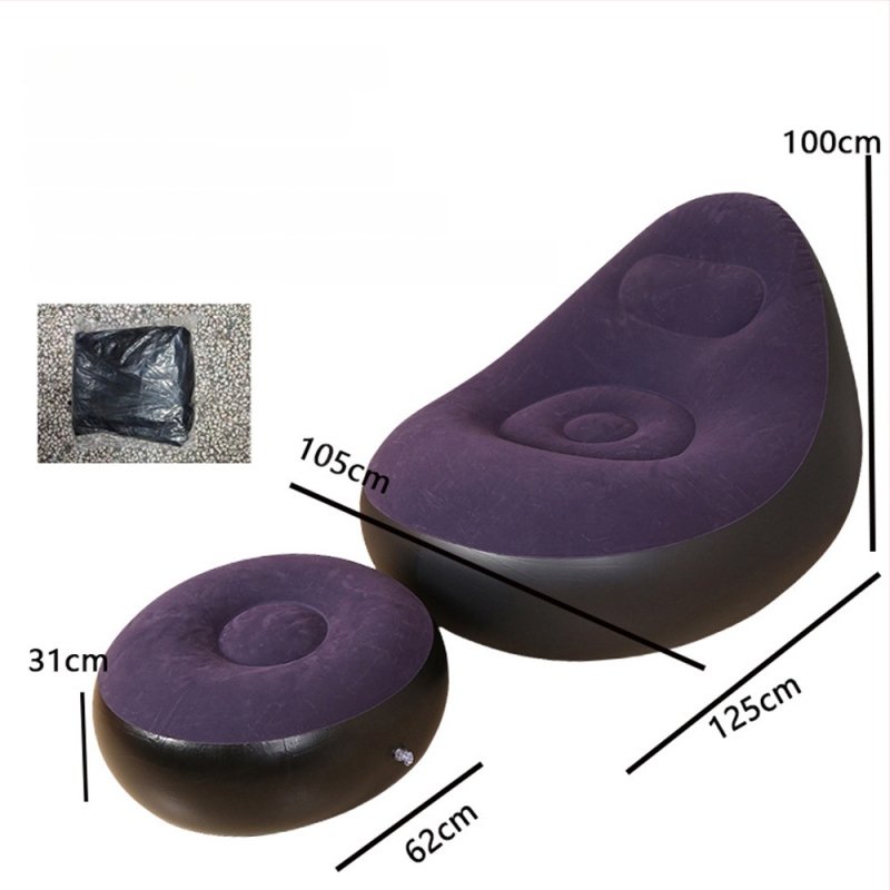 YOUYUN puhutav diivan, kokkupandav lõõgastustool koos jalgade toestuse ja seljatoega, mudel YY-250922, Pärind: Zhejiang, Toote kategooria: puhutav diivan, Piirvahelise ekspordi eksklusiivne tarne: Jah