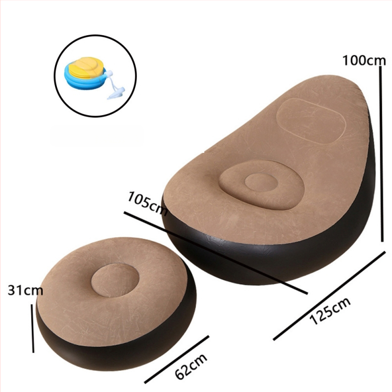 YOUYUN puhutav diivan, kokkupandav lõõgastustool koos jalgade toestuse ja seljatoega, mudel YY-250922, Pärind: Zhejiang, Toote kategooria: puhutav diivan, Piirvahelise ekspordi eksklusiivne tarne: Jah