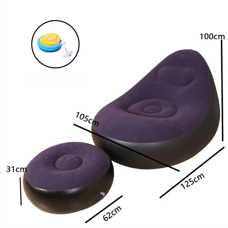 YOUYUN puhutav diivan, kokkupandav lõõgastustool koos jalgade toestuse ja seljatoega, mudel YY-250922, Pärind: Zhejiang, Toote kategooria: puhutav diivan, Piirvahelise ekspordi eksklusiivne tarne: Jah