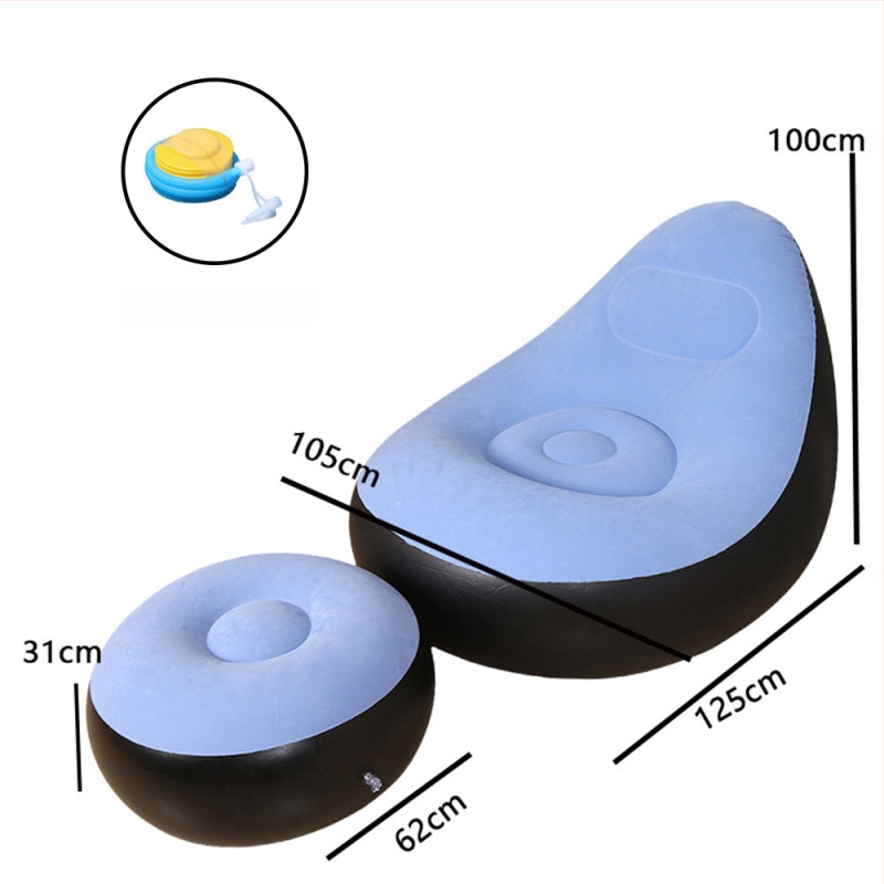 YOUYUN puhutav diivan, kokkupandav lõõgastustool koos jalgade toestuse ja seljatoega, mudel YY-250922, Pärind: Zhejiang, Toote kategooria: puhutav diivan, Piirvahelise ekspordi eksklusiivne tarne: Jah