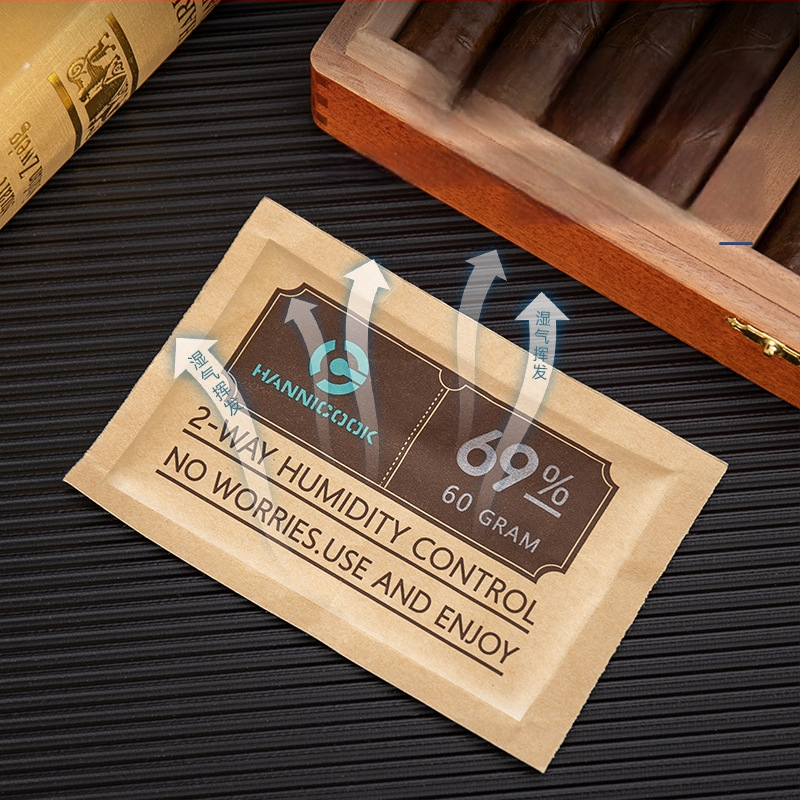 Hannicook cigarešu mitrināšanas tabletes – atkārtoti lietojamas, divvirzienu mitruma kontrole, cigarešu lapām, logotipa drukāšana iespējama, kastē 100/300