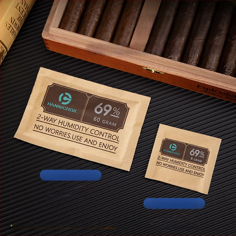 Hannicook cigarešu mitrināšanas tabletes – atkārtoti lietojamas, divvirzienu mitruma kontrole, cigarešu lapām, logotipa drukāšana iespējama, kastē 100/300