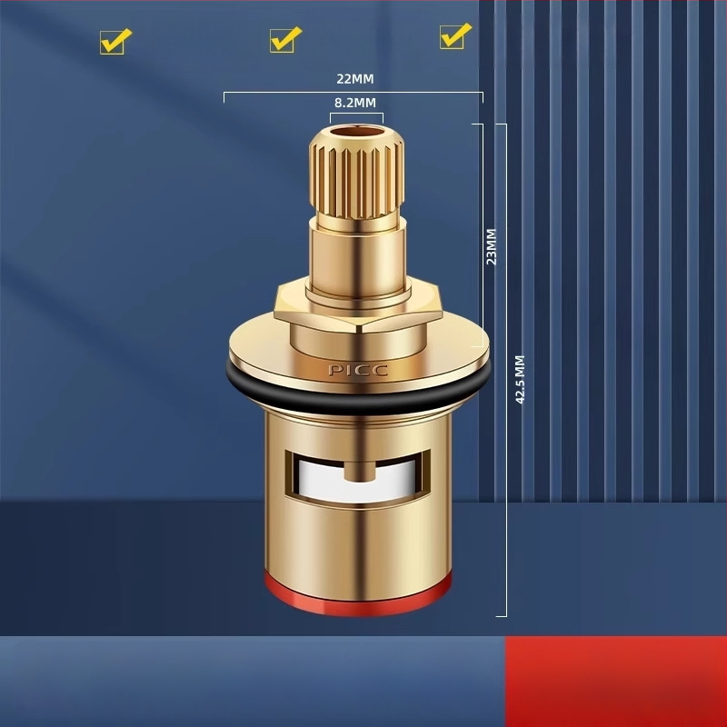 Keraminis vožtuvo šerdis virtuvės maišytuvui – šaltas/karštas vanduo, PC+ keramika, šiuolaikiškas minimalistinis stilius