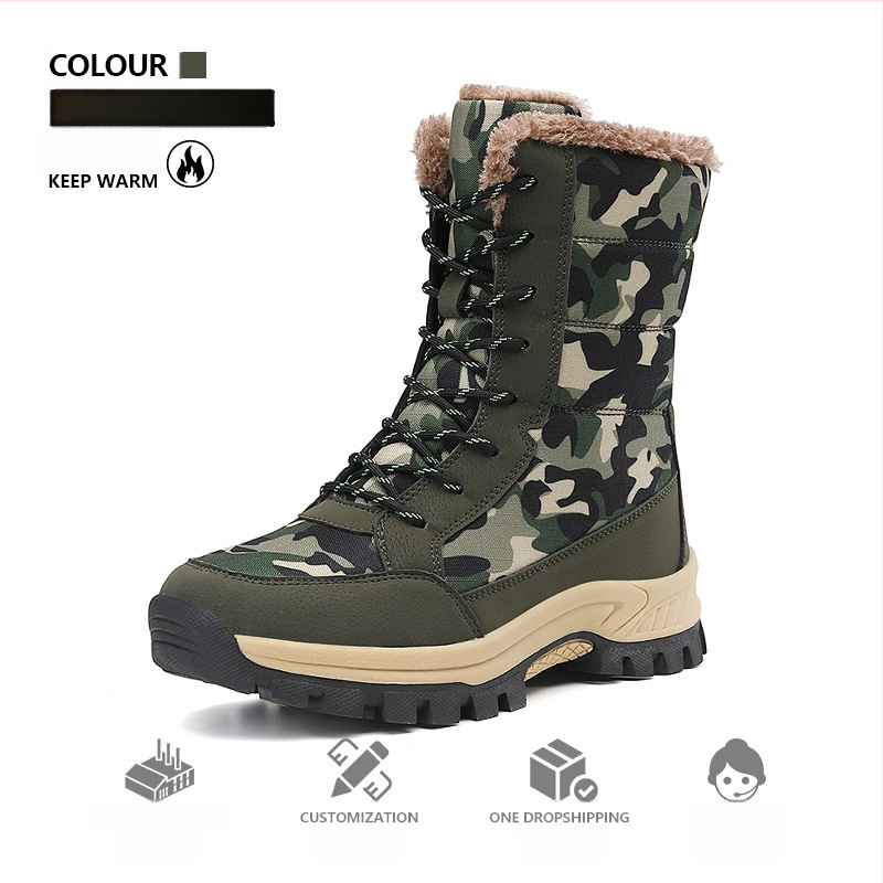 Unisex sniegbačiai -40°C, fliso vidinė danga, stora izoliacija, atsparūs vandeniui, priešslydžio padas