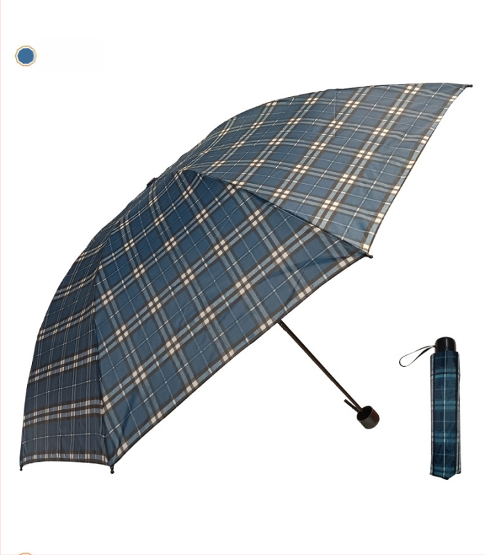 Trīsdēļu lietussargs diviem pieaugušajiem, poliestera audums, 10 tērauda ribas, tērauda stabs un rokturis, mehānisks atvērums, pretvējš, logotipa drukāšana un pielāgošana pieejama