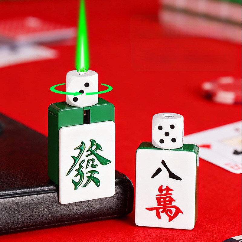 Tsinkide sulamist tuluke, pöörlevate kaardike ja mahjongi kujundusega, tuulekindel, dekoratiivne, reguleeritav leek (AW906)