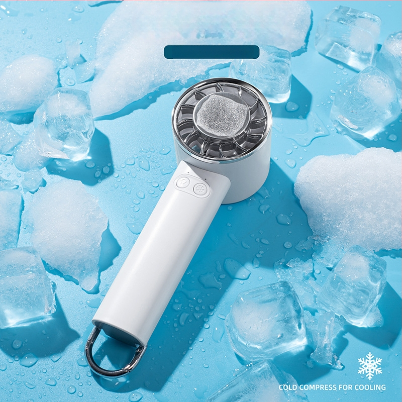 Käe USB ventilaator karabiiniklipsuga, 5 tiiba, harjadeta mootor, sisseehitatud 1200–2000mAh aku, 3 kiirust, müratase <36 dB, jääjahutuse karabiinifunktsioon, mudel SQT-1