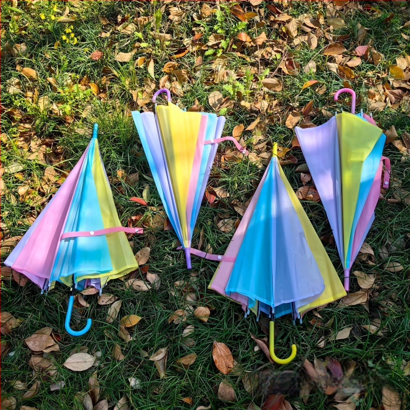 Aegis garās rokas reklāmas lietussargs, 8 ribu dzelzs rāmis, plastmasas audums, pilnībā automātiska atvēršana, iespējama logotipa drukāšana