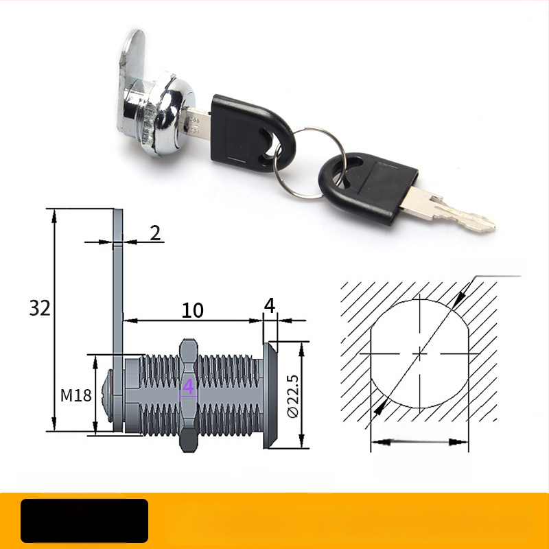 Sahtli lukk, tsinkide sulamist silindriline lukk, sobib sahtlitele, kappide ustidele ja jaotuskastidele, uus hiina stiil