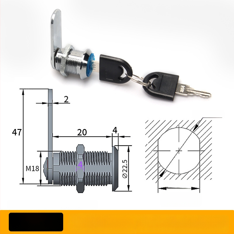 Sahtli lukk, tsinkide sulamist silindriline lukk, sobib sahtlitele, kappide ustidele ja jaotuskastidele, uus hiina stiil