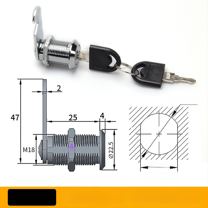 Sahtli lukk, tsinkide sulamist silindriline lukk, sobib sahtlitele, kappide ustidele ja jaotuskastidele, uus hiina stiil