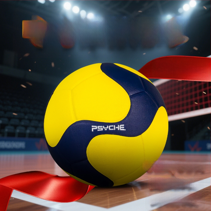 Tinklinio kamuolys (PU medžiaga, klijuotas siuvimas, vidaus žaidimams skirtas kamuolys, logotipo spausdinimas galima, produkto kodas V5001)