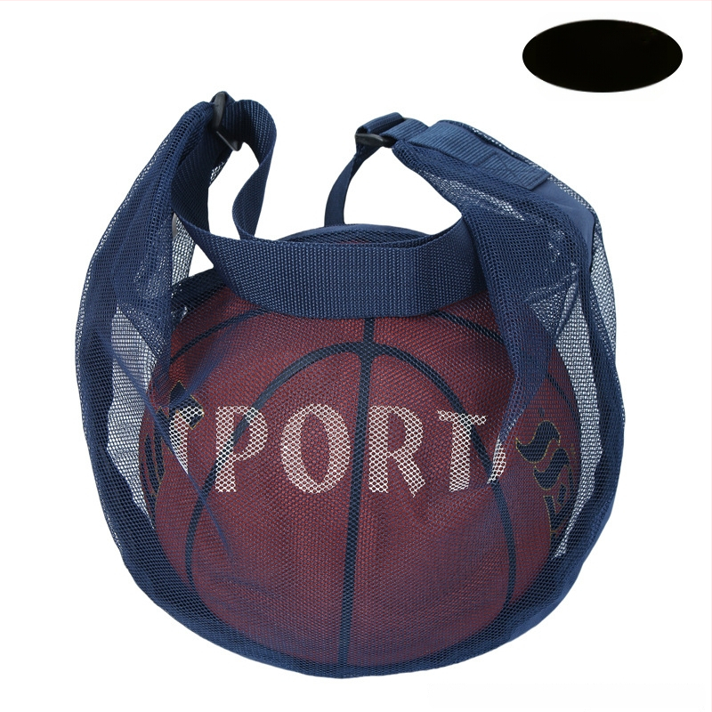 Tinklelinė krepšinio tašė su vieno peties crossbody dizainu, didelės talpos sportinė krepšys krepšiniui, futbolui ir tinkliniam — Modelis 103