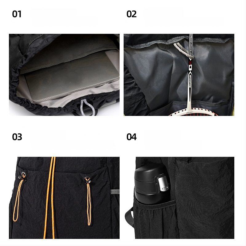 Sherlock sportinė kuprinė su vandeniui atsparia medžiaga, greitas džiūvimas, išlenkti pečių dirželiai, Oxford audinio pamušalas