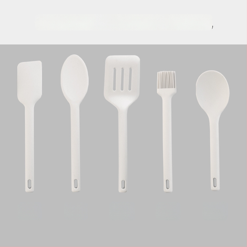 Silicone virtuvės įrankių rinkinys: šaukštas ir mentele iš silikono – neprilimpančios, aukštos temperatūros atsparumas, neslystančios, apsauga nuo nudegimų; rankenėlė su silikono korpusu ir nailoniniu centru