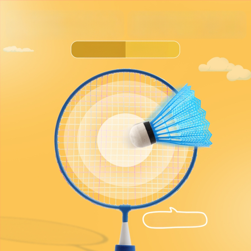 Lastele mõeldud sulgpallitrakettide komplekt – kahekordsed raketid, raami materjal raua sulam, kaal 95–100 g, külgsuunaline löök, sobib lauamängudeks ja sulgpalliks