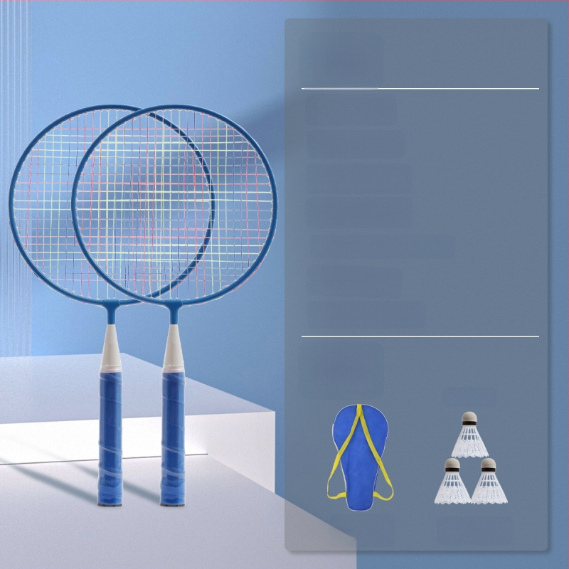 Lastele mõeldud sulgpallitrakettide komplekt – kahekordsed raketid, raami materjal raua sulam, kaal 95–100 g, külgsuunaline löök, sobib lauamängudeks ja sulgpalliks