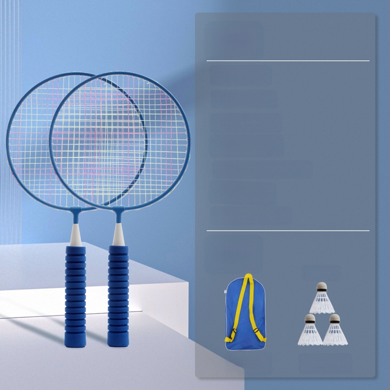 Lastele mõeldud sulgpallitrakettide komplekt – kahekordsed raketid, raami materjal raua sulam, kaal 95–100 g, külgsuunaline löök, sobib lauamängudeks ja sulgpalliks