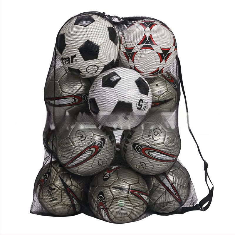Nešiojama kamuolių tinklinė krepšys su pečių diržu futbolui, krepšiniui ir tinkliniams žaidimams; Oxford audinys; tinkamas sportui ir lauke