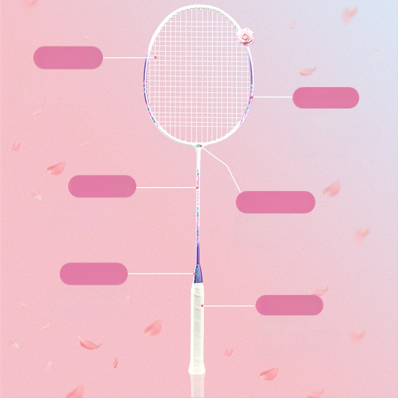 Badminton raketė Bushi Card — ferroalijos rėmas, nailoninės virvės, pradedantiesiems jaunimui, vidutinė standumas, logotipo spausdinimas galimas