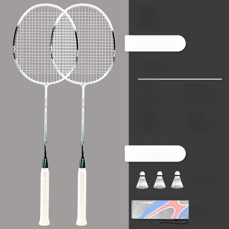 Badminton raketė Bushi Card — ferroalijos rėmas, nailoninės virvės, pradedantiesiems jaunimui, vidutinė standumas, logotipo spausdinimas galimas