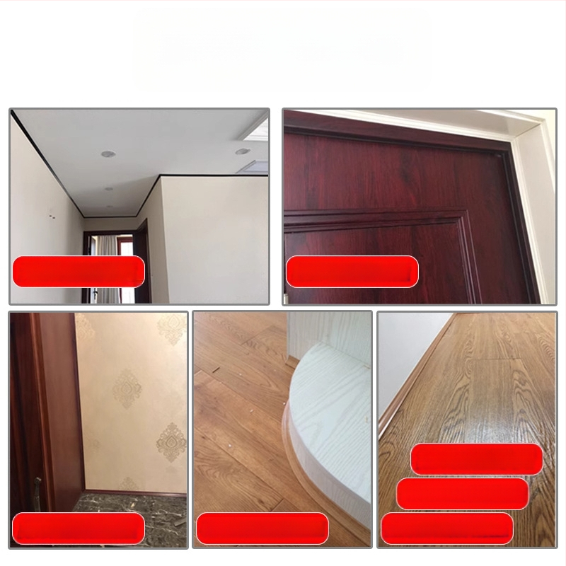 PVC élszalag, öntapadó, ívelt sarok dekoratív csík, vízálló, kopásálló, antistatikus