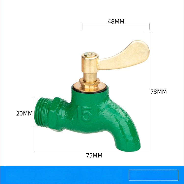 Vienviru aukstā izlietnes krāns ar dzelzs korpusu, keramiska kartrīdža vārsts, iebūvēts sienā, spirālveida atvērums