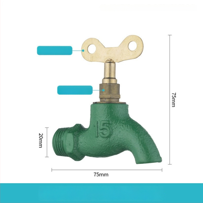 Vienviru aukstā izlietnes krāns ar dzelzs korpusu, keramiska kartrīdža vārsts, iebūvēts sienā, spirālveida atvērums