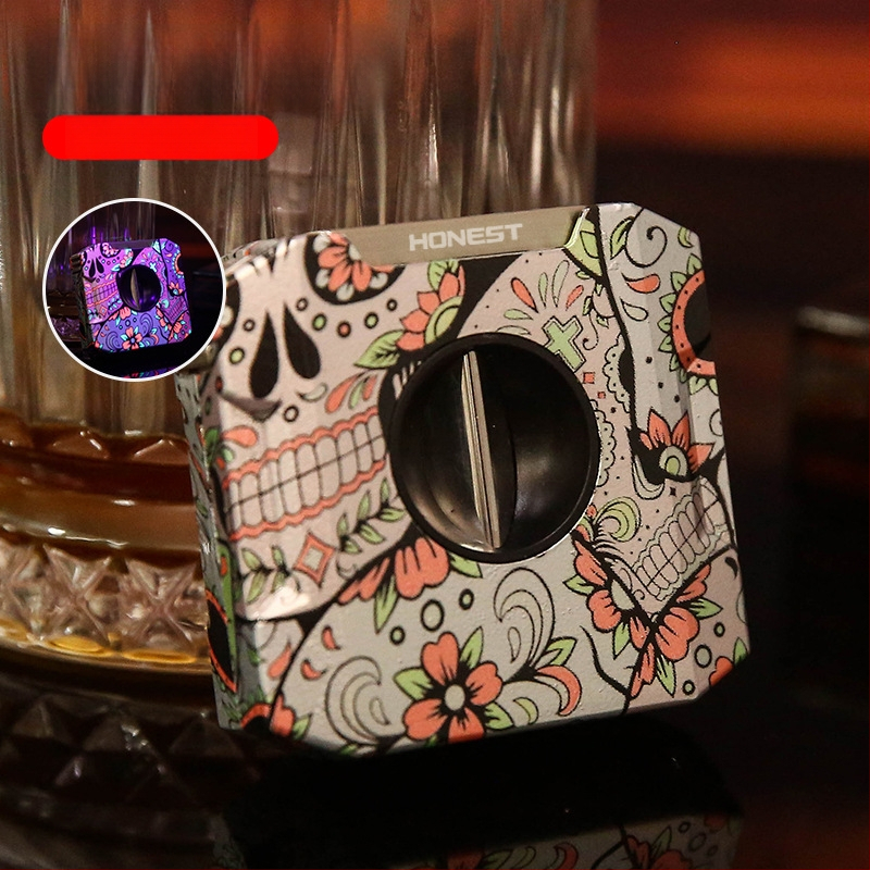 HONEST Cigarešu šķēres ar V-veida atsperi, metāls, rokām darinātas, pielāgojamas